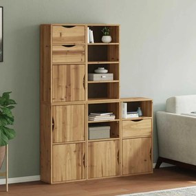 vidaXL Móveis de apoio 5 pcs ODDA 40x24x79 cm pinho de madeira maciça
