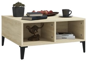 Mesa de centro 60x60x30 cm derivados de madeira carvalho sonoma