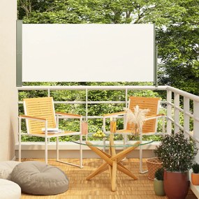 vidaXL Toldo lateral retrátil para pátio 140x300 cm cor creme