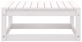 3 pcs conjunto lounge jardim c/ almofadões pinho maciço branco
