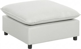HOMCOM Apoio para os pés quadrado para sala, otomano com pés em plástico, puff para quarto/entrada, 75x75x40 cm, cinza | Aosom Portugal