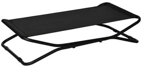 PawHut Cama Elevada Dobrável para Cães Pequenos Médios Malha Respirável 111x65,5x19cm Preto