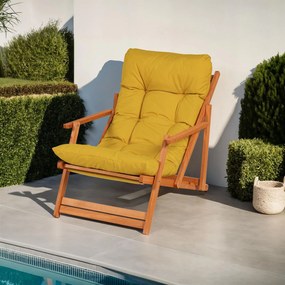 Cadeira de Jardim My008 – Amarelo Natural – 50x81x50 cm | Tribo Home