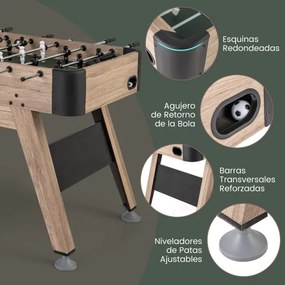 Mesa de matraquilhos de 138 cm com 2 bolas 26 jogadores 2 marcadores de contas Pernas ajustáveis para adultos e crianças