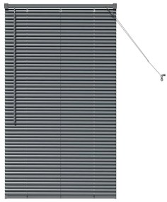 Persiana de Janela Cinzento-escuro 80 x 130 cm Alumínio