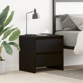 móvel de cabeceira vidaXL Preto Carvalho 45x34x44,5 cm Madeira de Enge