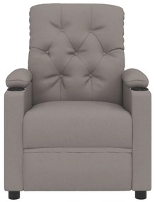 Poltrona de massagens tecido cinza-acastanhado