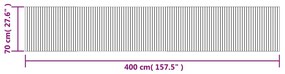Tapete retangular 70x400 cm bambu castanho