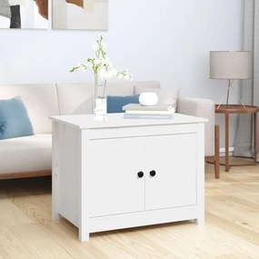 Mesa de centro 71x49x55 cm pinho maciço branco