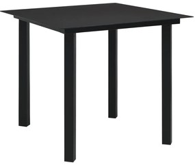 3 pcs conjunto de jantar para exterior vime PE e vidro