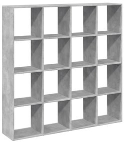 Estante 137,5x29x137,5 cm derivados de madeira cinza cimento