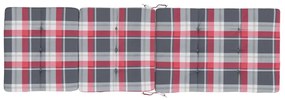 Almofadões cadeira terraço 2 pcs tecido oxford xadrez vermelho