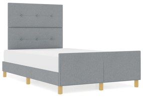 Estrutura de Cama Cinza Claro 120x200 cm Tecido