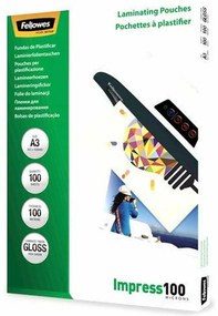 Capa Fellowes Máquina de Laminação 100 Unidades Transparente Brilho A3