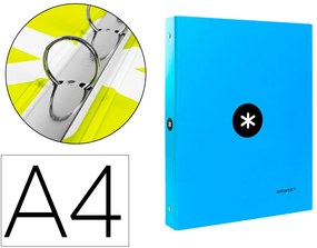 Pasta Antartik Din A4 Forrada 4 Argolas 25 mm Redondos Cor Azul