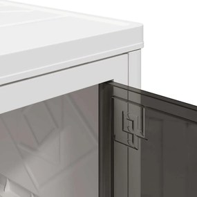 Caixa de arrumação empilhável com rodas 75 L 64x40x41 cm