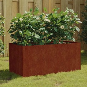 824519 vidaXL Vaso/floreira 80x40x40 cm aço corten