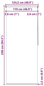 Estore de rolo para o duche 120x240 cm estrelas-do-mar