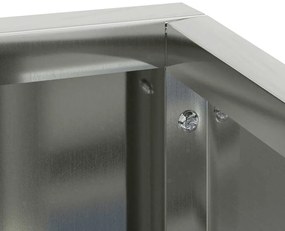 Vaso 80x80x50 cm Aço Galvanizado