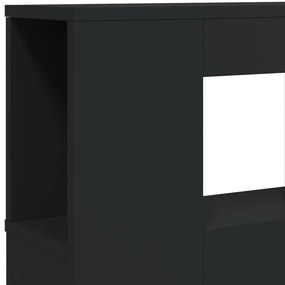 Cabeceira de Cama Giancarlo com Luzes LED - 120cm - Preto - Design Mod