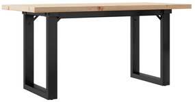 Mesa de centro estrutura em O 90x40x45,5 cm pinho/aço