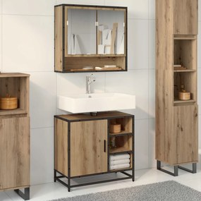 vidaXL Conjunto de Móveis para Banheiro 2 pcs Carvalho Artesanal