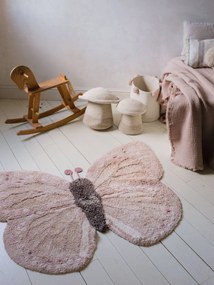 Tapete borboleta de decoração para criança LCANALS rosa