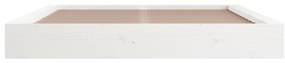 Estrutura de cama super king 180x200 cm madeira maciça branco