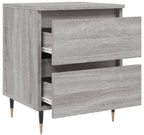 Mesa de cabeceira 40x35x50 cm derivados de madeira cinza sonoma
