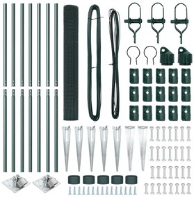 Conjunto de Poste de Cerca Conjunto de 2 Verde