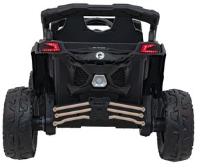 Carro elétrico para Crianças 24V 4x4 ATV CAN-AM Maverick Rodas de EVA, Assento de couro Preto