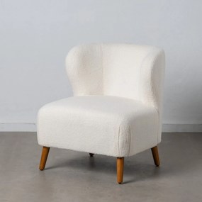 Poltrona 72 X 78 X 82 cm Madeira da Borracha Branco