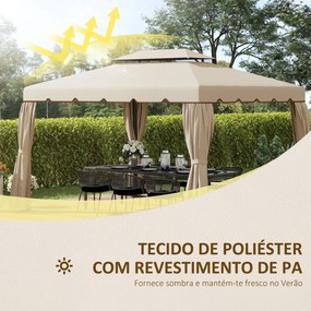 Outsunny Toldo de Substituição para Pérgola 400x300 cm Teto de Substit