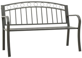 Banco de jardim 120 cm aço cinzento