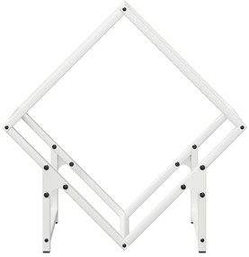 Suporte para lenha 50x25x50 cm aço laminado a frio branco