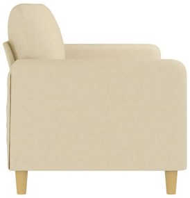 Sofá de 3 lugares tecido 180 cm cor creme