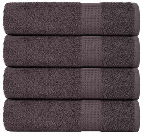 vidaXL Toalhas de banho FROGN 4 pcs 70x140 cm 360 g/m² antracite