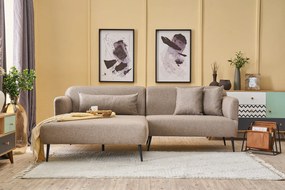 Sofá de Canto Revos – Castanho – 250x86x100 cm