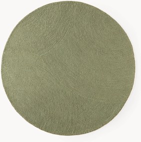 Tapete redondo artesanal em lã Eleni