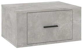 Mesas de cabeceira de parede 2 pcs 50x36x25 cm cinzento cimento