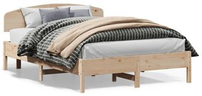 vidaXL Cama sem colchão 160x200 cm madeira de pinho maciça