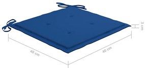 Cadeiras exterior dobráveis c/ almofadões 2 pcs acácia maciça