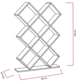 Estante Kumsal – Vermelho – 90x129x19,5 cm