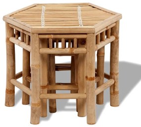 Bancos de jardim 3 pcs bambu