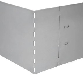 Conjunto 20 painéis vedação relvado 100 x 14 cm aço galvanizado