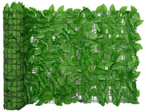 Tela de varanda com folhas verdes 200x75 cm