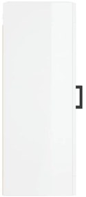 Armário parede 34,5x34x90 cm derivados madeira branco brilhante