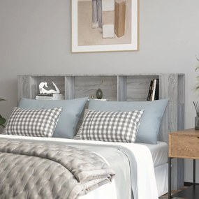 vidaXL Armário de cabeceira 180x18,5x104,5 cm sonoma cinzento
