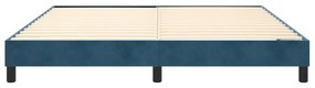 Estrutura de cama sem colchão 180x200 cm veludo azul-escuro