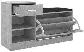 Banco sapateira 94,5x31x57cm derivados madeira cinzento cimento